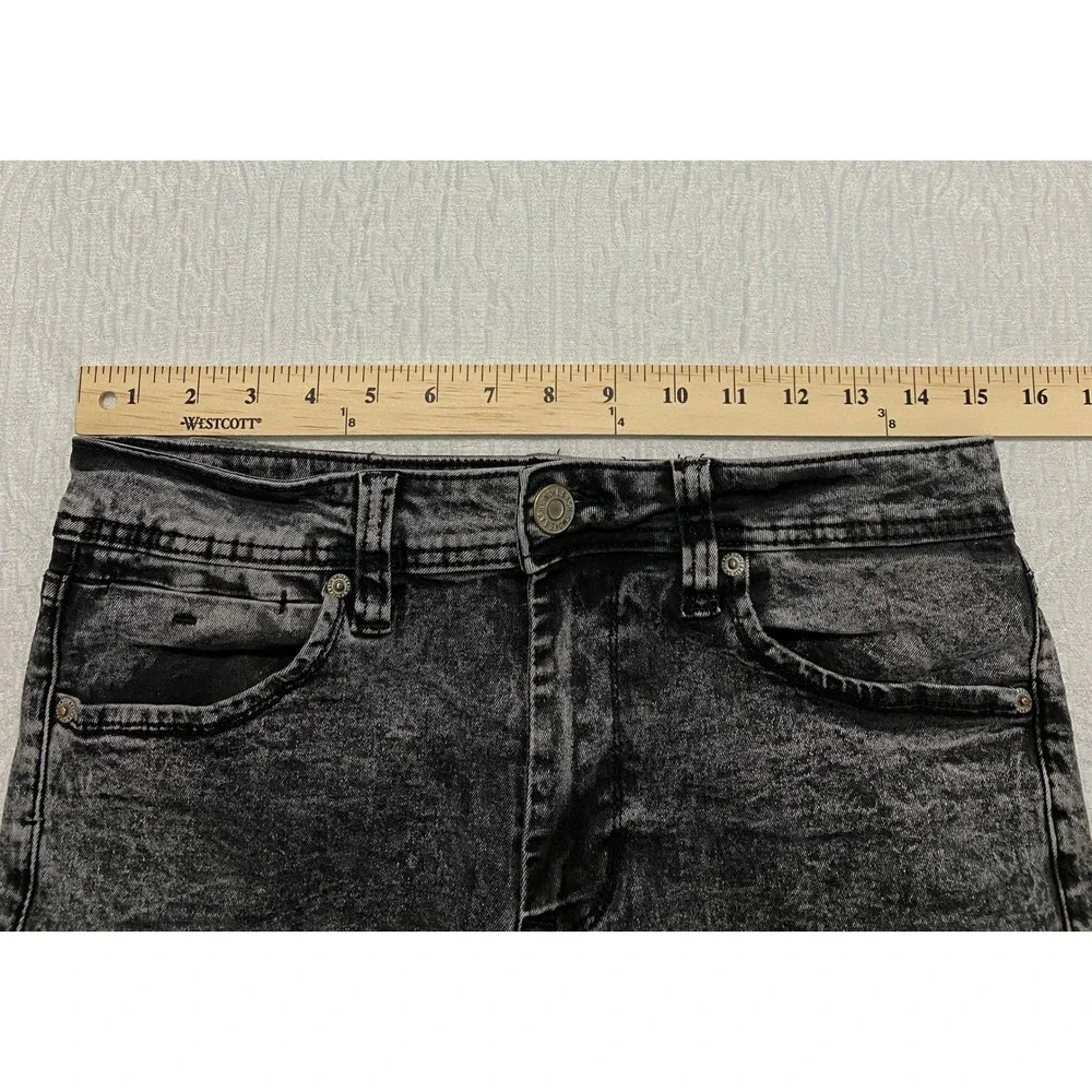 Smoke &‎ Ash Premium Denim Jeans Mens 30x30 Acid Wash Slim Fit Cotton Blend